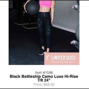 Zyia Battleship Camo Luxe 7/8 legging Sz 6/8